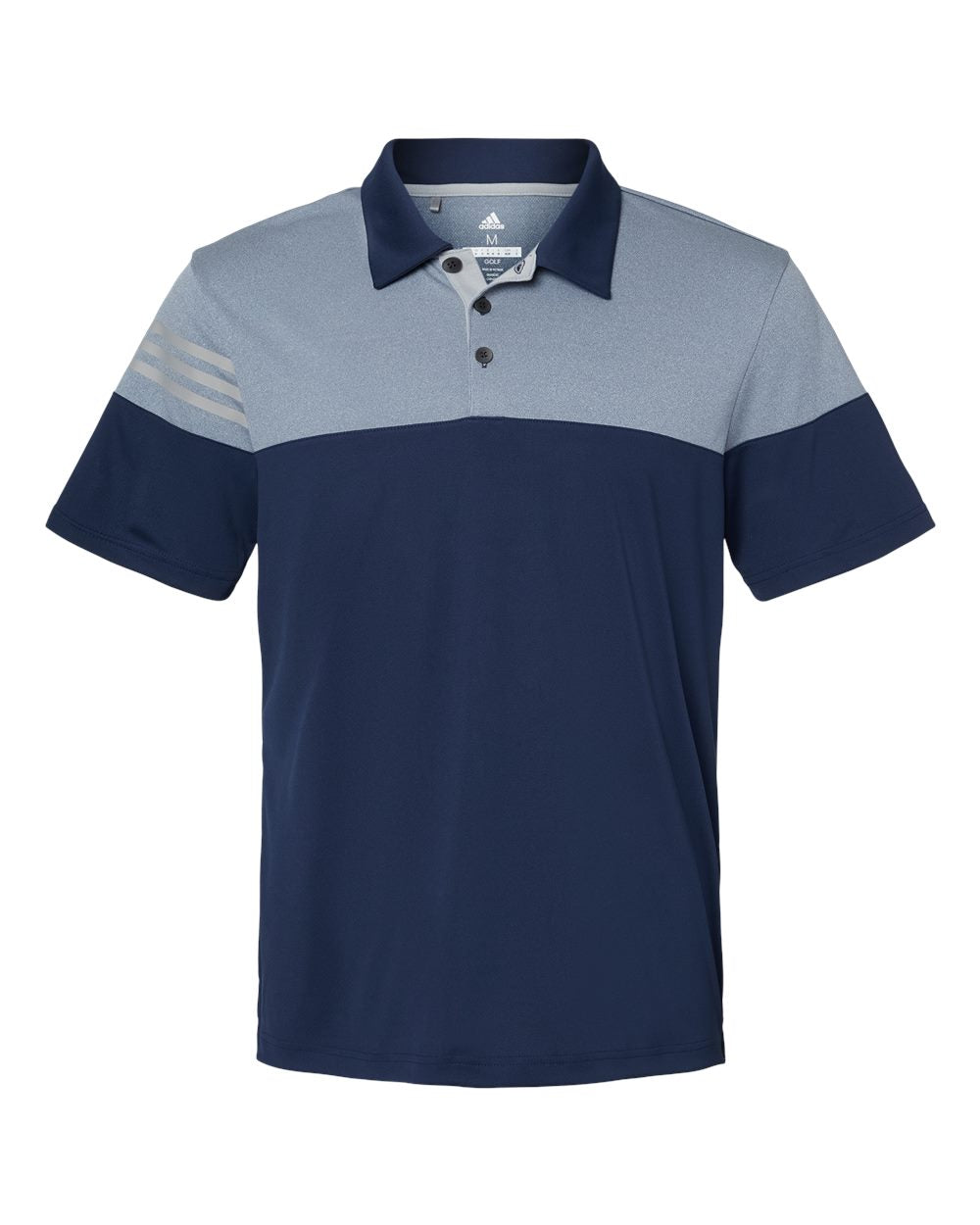 Adidas Heathered 3-Stripes Colorblocked Polo (A213)