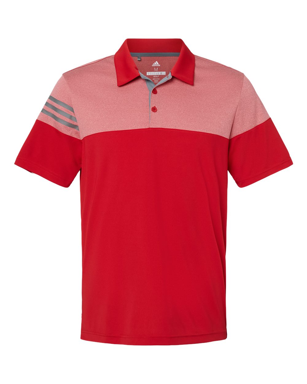 Adidas Heathered 3-Stripes Colorblocked Polo (A213)